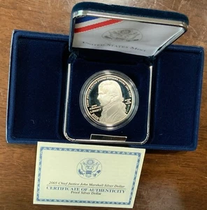 2005-P Chief Justice John Marshall 90% Silver Dollar Proof Coin OGP USMINT #5J1 - Picture 1 of 6