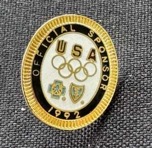 Olympics USA 1992 Blue Cross Blue Shield Official Sponsor Lapel Pin - Picture 1 of 2
