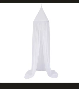 Kamimi 9’ Sheer White Tassel Round Bed Canopy Mosquito Net Baby Room Decor - Picture 1 of 2