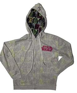 Star Wars Full Zip Reversible Lightweight Hoodie Size Large Big Kids Used - Picture 1 of 13