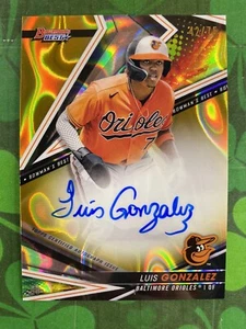 2022 Bowman’s Best Luis Gonzalez Gold Lava Refractor Rookie Auto #/75 #B22-LG - Picture 1 of 2