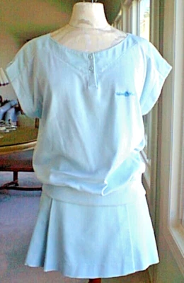 Conjunto de falda y top de 2 piezas TAIL años 80 90 - pastel Aqua Tenis Deportes Golf Informal Foto 1 de 4