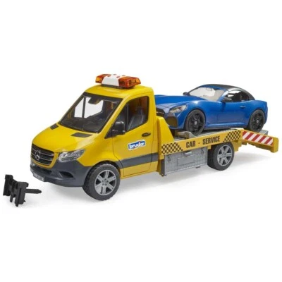 BRUDER 02675 MB Sprinter Autotransporter m. Light + Sound Modul und BRUDER Road