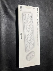 LOGITECH PEBBLE 2 COMBO WIRELESS KEYBOARD AND MOUSE 920-012201- WHITE - Picture 1 of 9