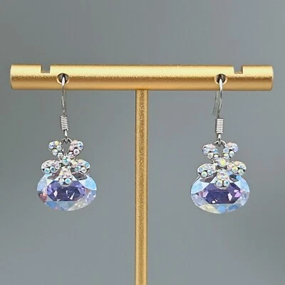 Zarte Blüten Swarovski®Kristall Ohrringe mit schimmerndem Glanz Damen Geschenk - Bild 1 von 4