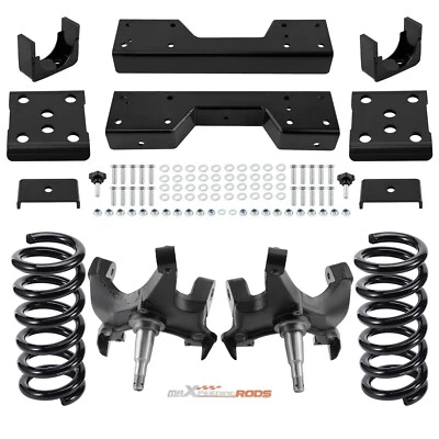 Front 4" Rear 6" Drop Kit For Chevrolet GMC C1500 88-1998  W/1.25" ROTORS V8 - Image 1 of 4