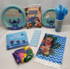 Lilo & Stitch Birthday Party Supplies Kit w/ Tableware & Decorations Over 100pcs - Picture 1 of 17