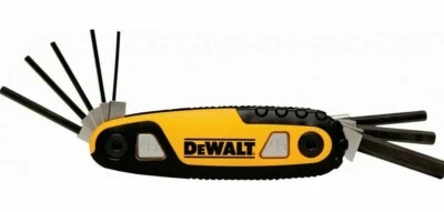 DeWalt FOLDING 8-PIECES HEX ALLEN KEY SET DWHT70262M Extra Long SAE *USA Brand - Image 1 of 2