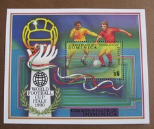 COMMONWEALTH OF DOMINICA - WORLD FOOTBALL CUP ITALY 1990 - $6 - MNH