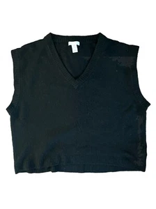 HM Black V Shape Vest Quilted Style M - Picture 1 of 5
