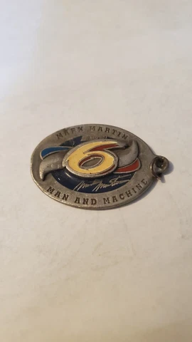 NEW MARK MARTIN #6 1998 MAN AND MACHINE NASCAR  PEWTER KEY CHAIN GREAT AMERICAN Cover