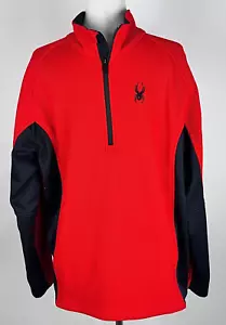 SPYDER 'Outbound Half Zip Midweight Core Sweatshirt' - XXL, Red Black - Picture 1 of 10