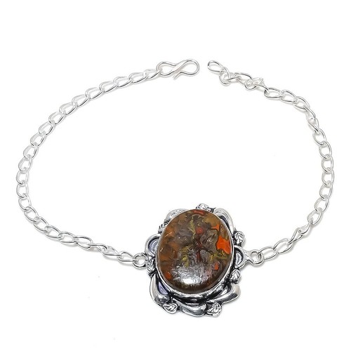 VALENTINO Bracciale Seame Agata Gemma Fatto a Mano Argento Sterling 925 7 8" per Lei e890