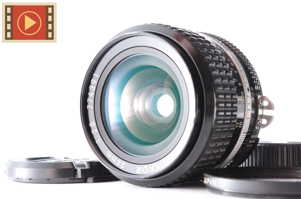 🎦 Lente gran angular Nikon Ai-s Nikkor 24 mm F/2,8 MF para montaje F de... - Imagen 1 de 4