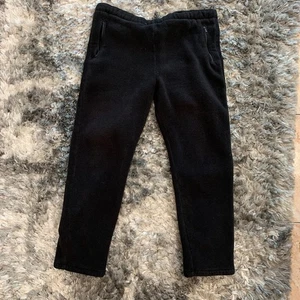 LL Bean Fleece Sweats Mens Black Zip Pocket Lightweight Outdoor Fluffy waist 38 - Picture 1 of 8
