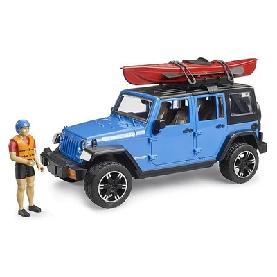 Bruder 1/16 Jeep Wrangler Rubicon Unlimited with Kayak and Kayaker, 02529 - Image 1 of 4