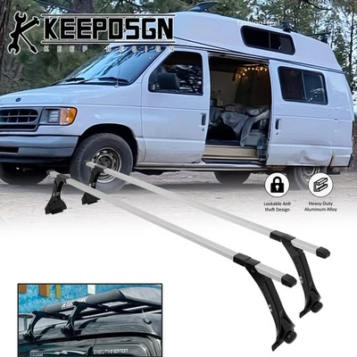 Barra transversal ajustable para Ford E-150 Econoline furgoneta portaequipajes de techo Foto 1 de 4