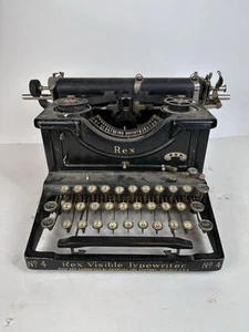 Antiguo Rex Visible No. 4 máquinas de escribir - Para piezas o reparación - Ver vídeo - Imagen 1 de 17
