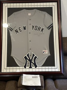 Mickey Mantle NO.7 Signed Auto Autograph Jersey Framed JSA LOA - Picture 1 of 6