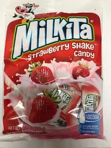 12 BEUTEL Milkita Erdbeer-Shake-Süßigkeiten 4,23 Unzen pro Stück w 30 tlg. Kostenloser Versand in die USA - Bild 1 von 4