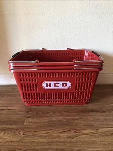 HEB Menge 3 Lebensmittelgeschäft Einkaufskorb Wagen H-E-B Original Größe - Bild 1 von 15