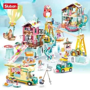 Sluban Alps Ski Resort Building Blocks Travel RV Hot Spring Holiday House Bricks - Picture 1 of 9