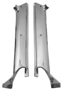 1967 Camaro/ Firebird Convertible Pillar Post Molding Chrome - Pair New Dii - Picture 1 of 1