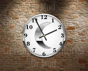 Silver Moon Fantasy Lovers 8" Wall Clock with battery - Picture 1 of 1