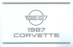 1987 CORVETTE OWNERS MANUAL - Bild 1 von 1
