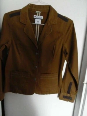 COLUMBIA Brown 3 BUTTON BLAZER STYLE JACKET COAT WOMENS SIZE SMALL - Image 1 of 3