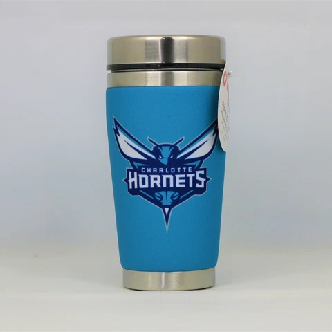 Charlotte Hornets Mugzie NBA 16oz Travel Tumbler Coffee Mug Cup Cover