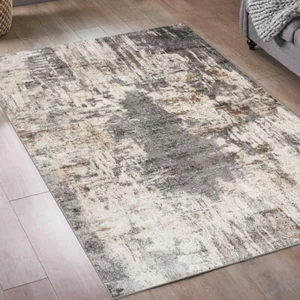 LUXE WEAVERS Abstract Modern Area Rug, Stain Resistant, Gray - Picture 1 of 3