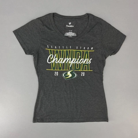 Seattle Storm Shirt Womens Small Gray Green WNBA Basketball Champions Cover