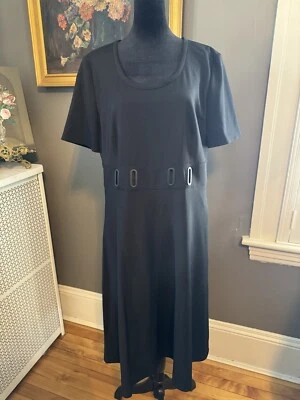 EMILIO PUCCI Black Wool Stretch Dress US 14/ IT 48 - Image 1 of 4