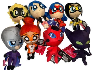 EXTREMELY RARE Full Brand New Miraculous Tales of Ladybug & Cat Noir Plush Set:8 - Picture 1 of 10