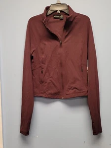Athleta Damen Salutation Crop Jacke Reißverschluss Gr. Medium Burgund - Bild 1 von 6
