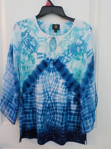 JM Collection Tie Die Shirt - Women's Size S - Picture 1 of 2
