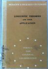 Linguistic Theories And Their Application; Modern Languages In Europe; Council F