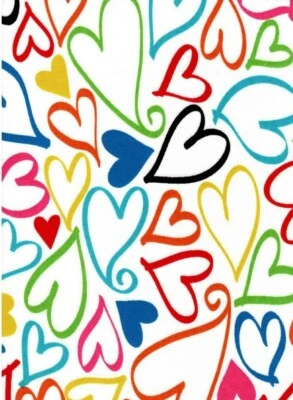 CENEFA VENTANA FORRADA 42 X 12 AMOR LOCO CORAZÓN COLORIDO CORAZONES ARCO IRIS Foto 1 de 4