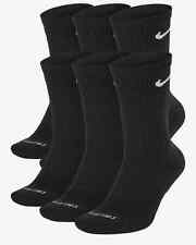 Nike Men's Everyday Plus Cushioned Crew Socks 1 or 3 PACKS BLACK *FREE SHIPPING*