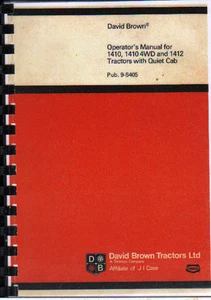David Brown 1410, 1410 4WD & 1412 Tractor with Quiet Cab Operator Manual Book - Picture 1 of 1