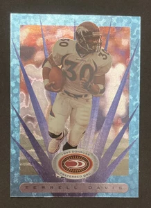 1999 Donruss #108 Terrell Davis Preferred Blue Holo Denver Broncos - Picture 1 of 2