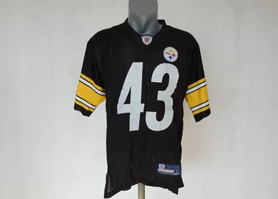Pittsburgh Steelers Jersey #43 Polamalu Reebok Black Shirt Size S NFL Football — 第 1/4 张图片