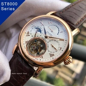 Seagull ST8007 Sugess Tourbillon 24 Hours Sapphire Rose Gold Display 2Strap BNIB - Picture 1 of 10