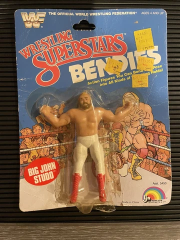 wwf ljn wrestling superstars bendies Big John Stud wrestling figure Cover