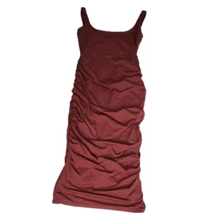 Kookai Dress Halsey Midi Size 2 AU 10 In Firerock Minimalist Contemporary In EUC - Picture 1 of 7