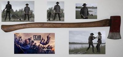 Fear the Walking Dead original screen used TV prop wood & rubber stunt axe COA - Image 1 of 4