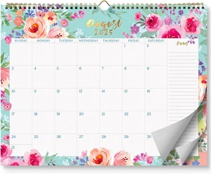 S&O Watercolor Floral Wall Calendar from July 2025-Dec 2026 - Tear-Off Monthly C - Picture 1 of 12