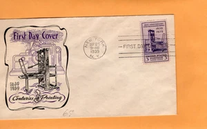 1939 #857 AMERICAN PRINTING TERCENTENARY FDC W/ HOLLAND CACHET UNADDR? - Picture 1 of 2