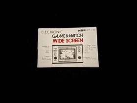 Game & Watch Nintendo Popeye INSTRUCTION MANUAL classic toys game accessories